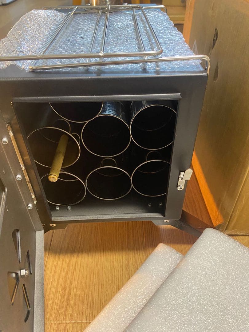 ブラック 薪ストーブ 小型 コンパクト キャンプ アウトドア 暖房