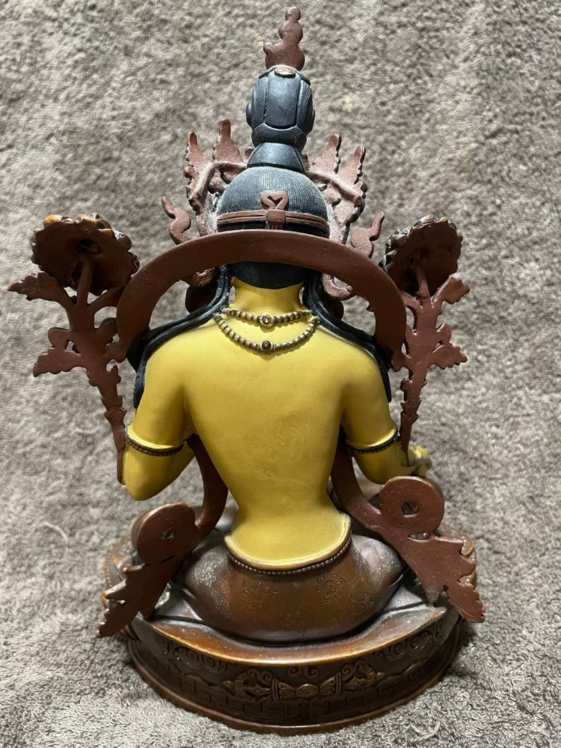 値下げしました　緑多羅菩薩 仏像 骨董