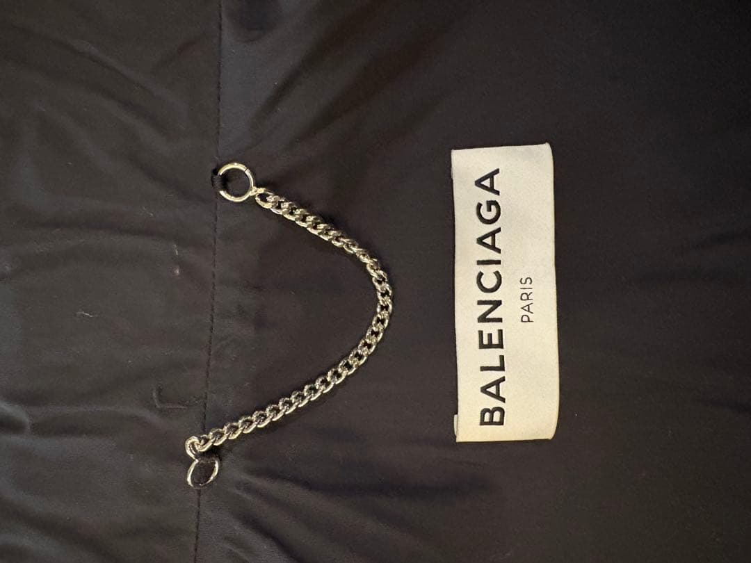 BALENCIAGA フーテッドブラックロングコート