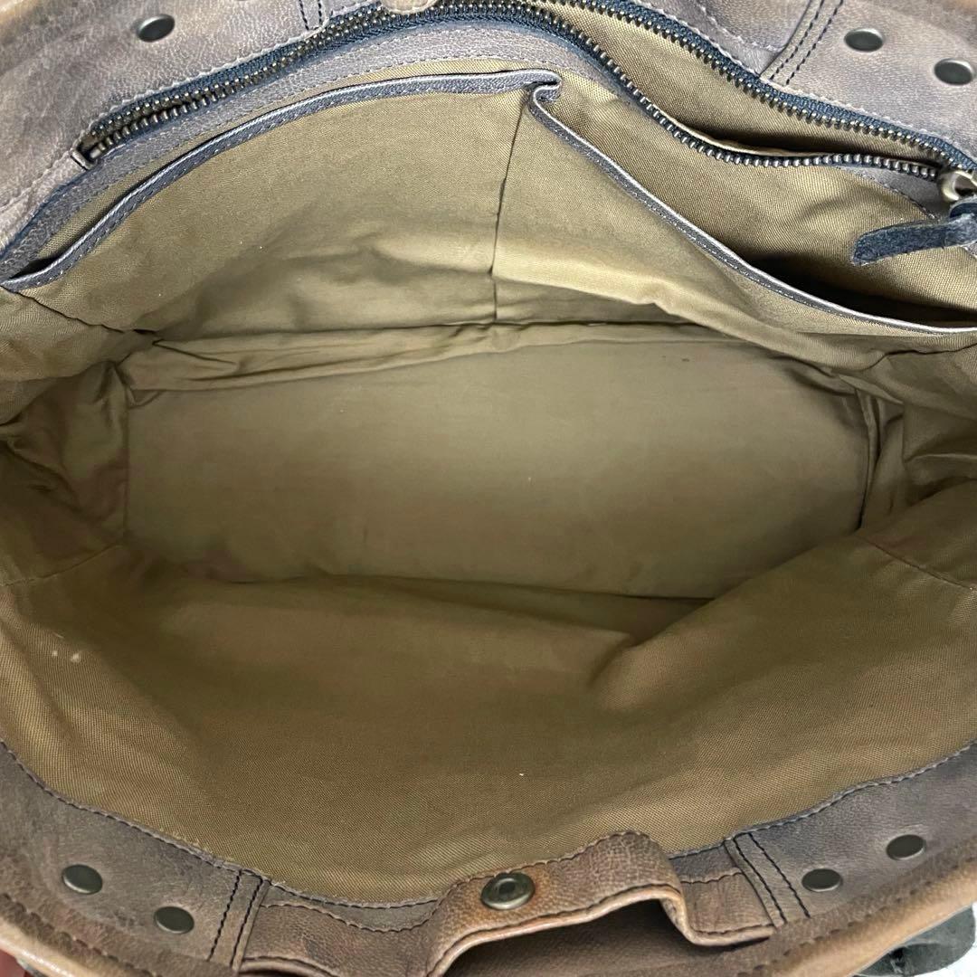 MOTO モト レザー ブラウン トートバッグ