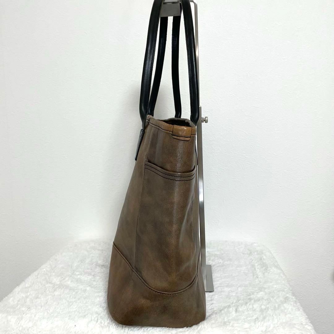 MOTO モト レザー ブラウン トートバッグ