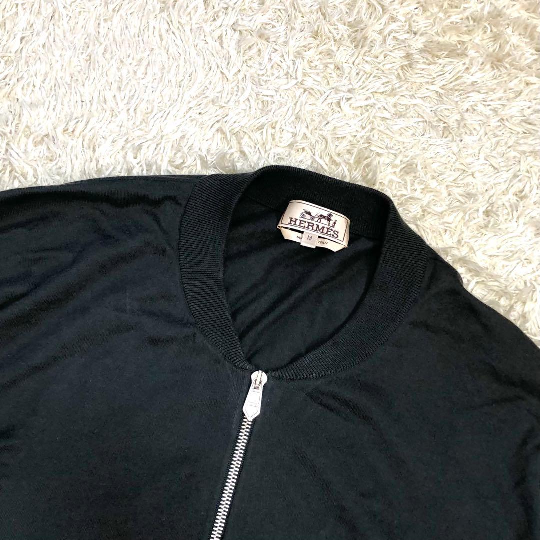 エルメス カーディガン シェーヌダンクル　カーキ Mサイズ