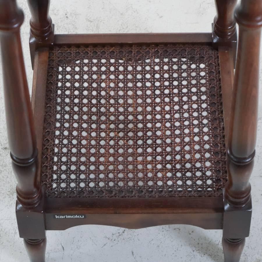 値下げ カリモク家具 コロニアル 花台 電話台 高さ70cm ブナ材 クラシカル