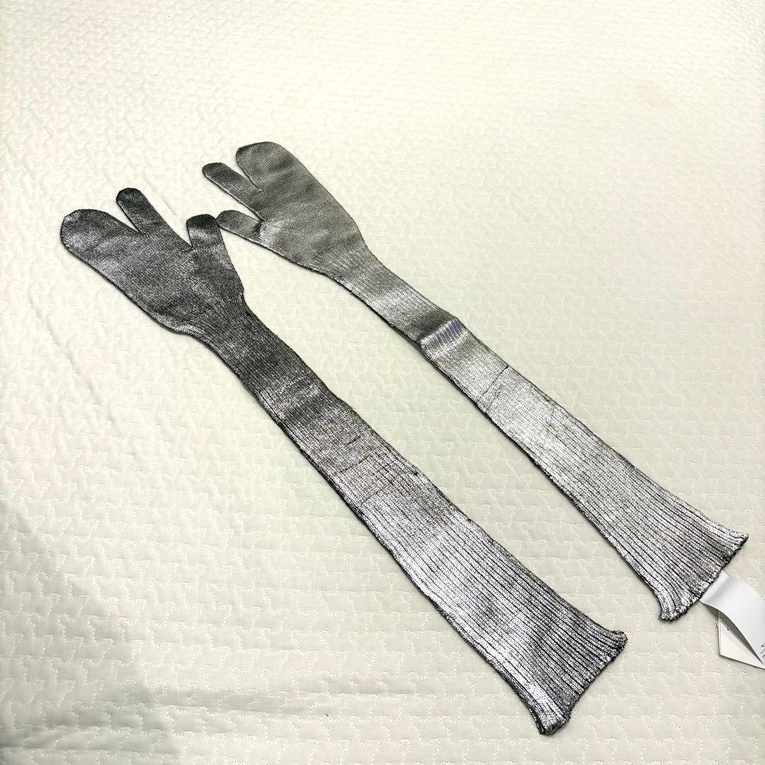 ☆新品☆MM6 マルジェラ 18AW アームカバー メタリックシルバー