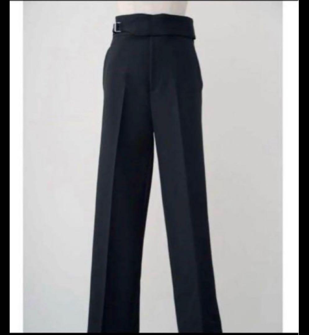 OHGA ハイウエストパンツ　ネイビー