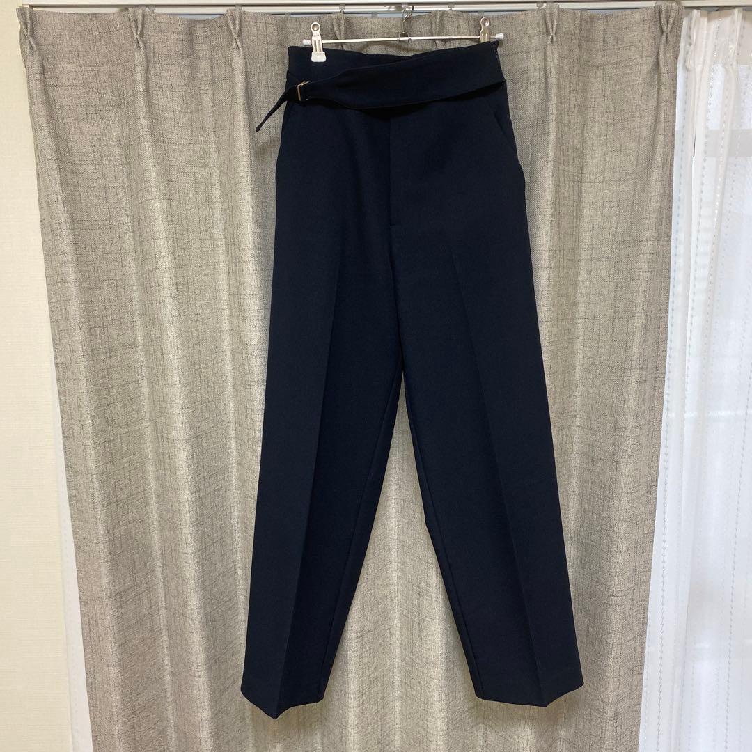 OHGA ハイウエストパンツ　ネイビー