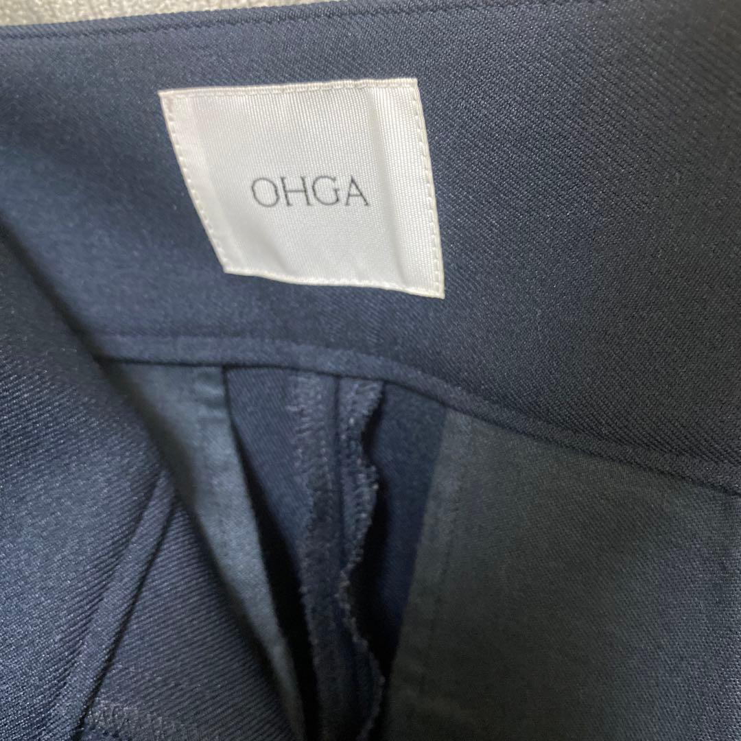 OHGA ハイウエストパンツ　ネイビー