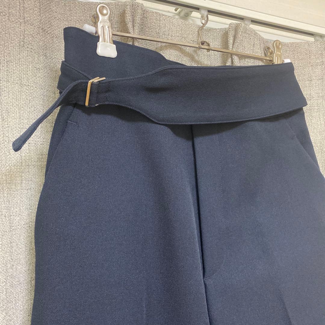 OHGA ハイウエストパンツ　ネイビー