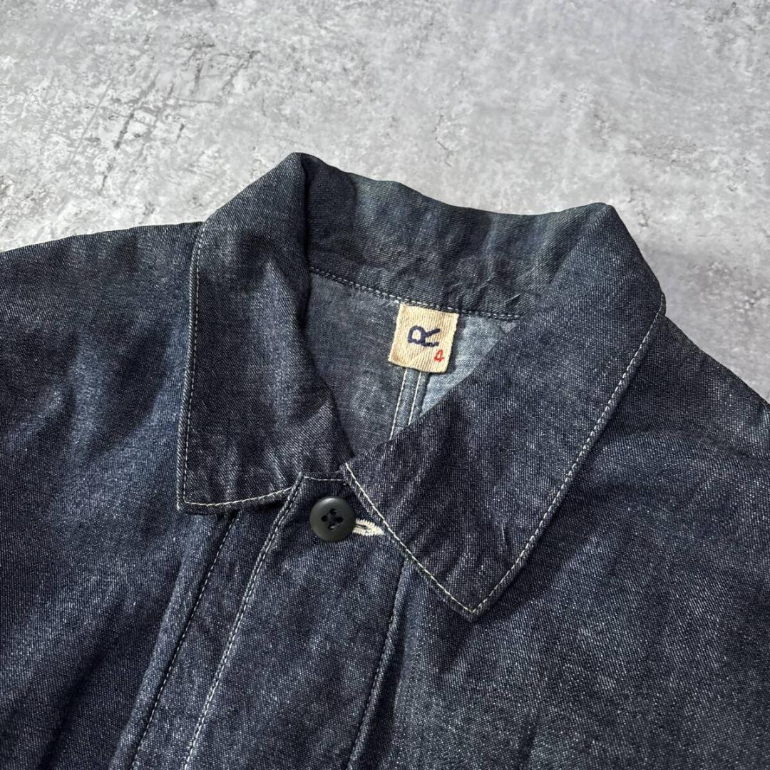 45R 908 中綿 カバーオール デニム ジャケット インディゴ 4 XL