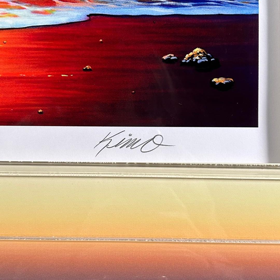 美品 キモ KIMO「ファイヤーダンス」大判シルクスクリーン サイン入 証明書有