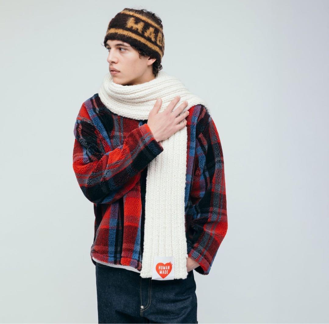 HUMAN MADE SHAGGY KNIT LOGO BAND ヘアバンド