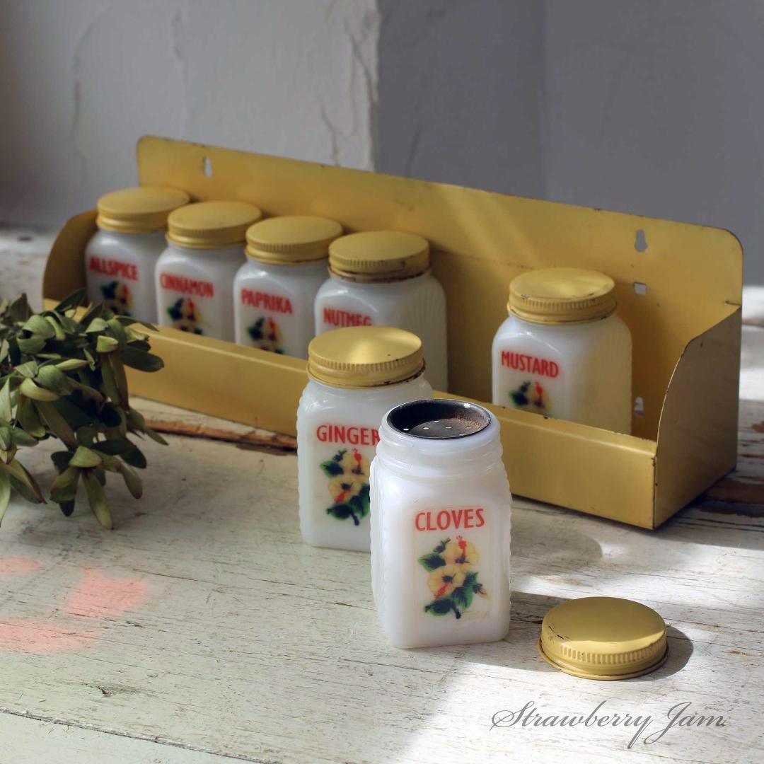 IKI-509 送料込！アメリカアンティーク スパイスボトルセット 雑貨 収納