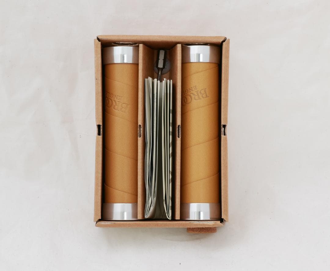 【廃盤品】Brooks印字あり　スレンダーレザーグリップ　130mm マスタード