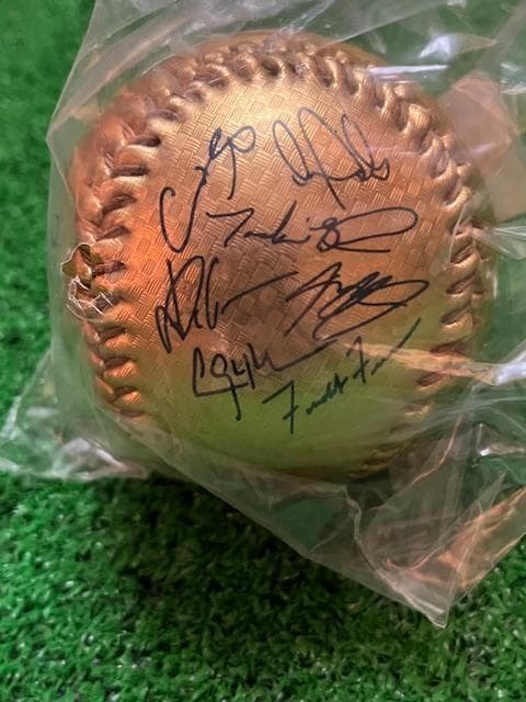 大谷翔平2025限定WSチャンピオン記念サイン入GOLDボールローリングス社製