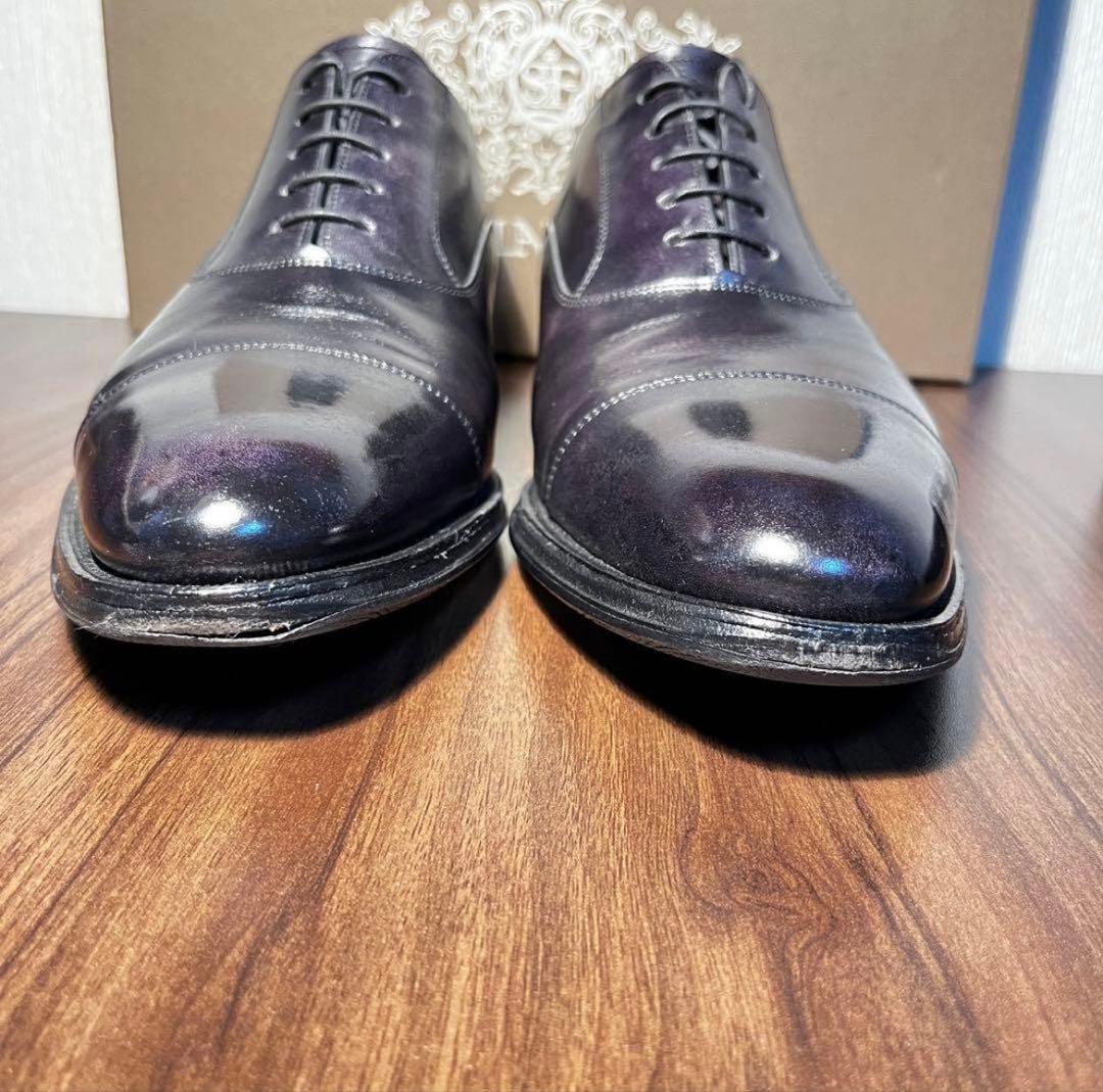 美品 SHETLANDFOX（シェットランドフォックス）内羽根式ストレートチップ