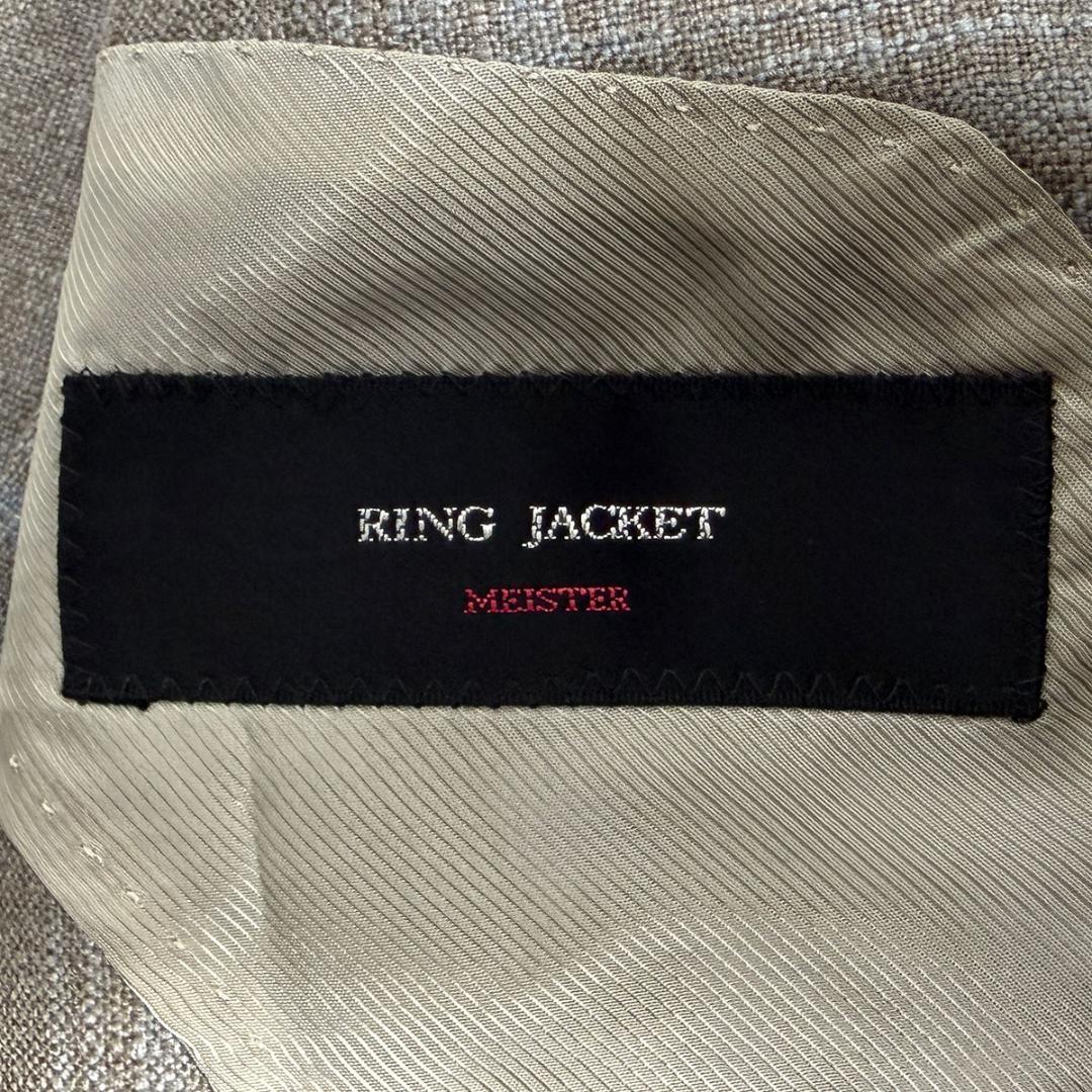 J6307 美品 リングヂャケットマイスター シルクカシミヤチェックジャケット