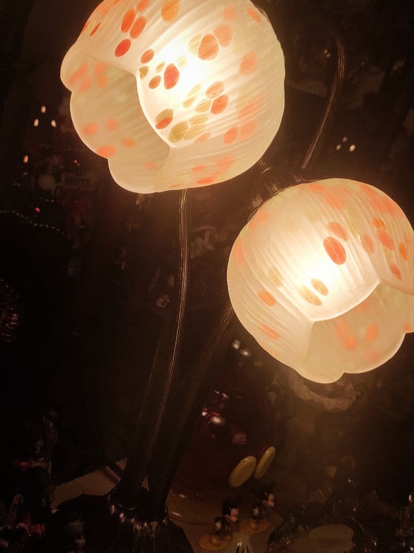 【衛生・美品】ビンテージランプ　HOYA 花あかり　テーブルランプ　デスクライト