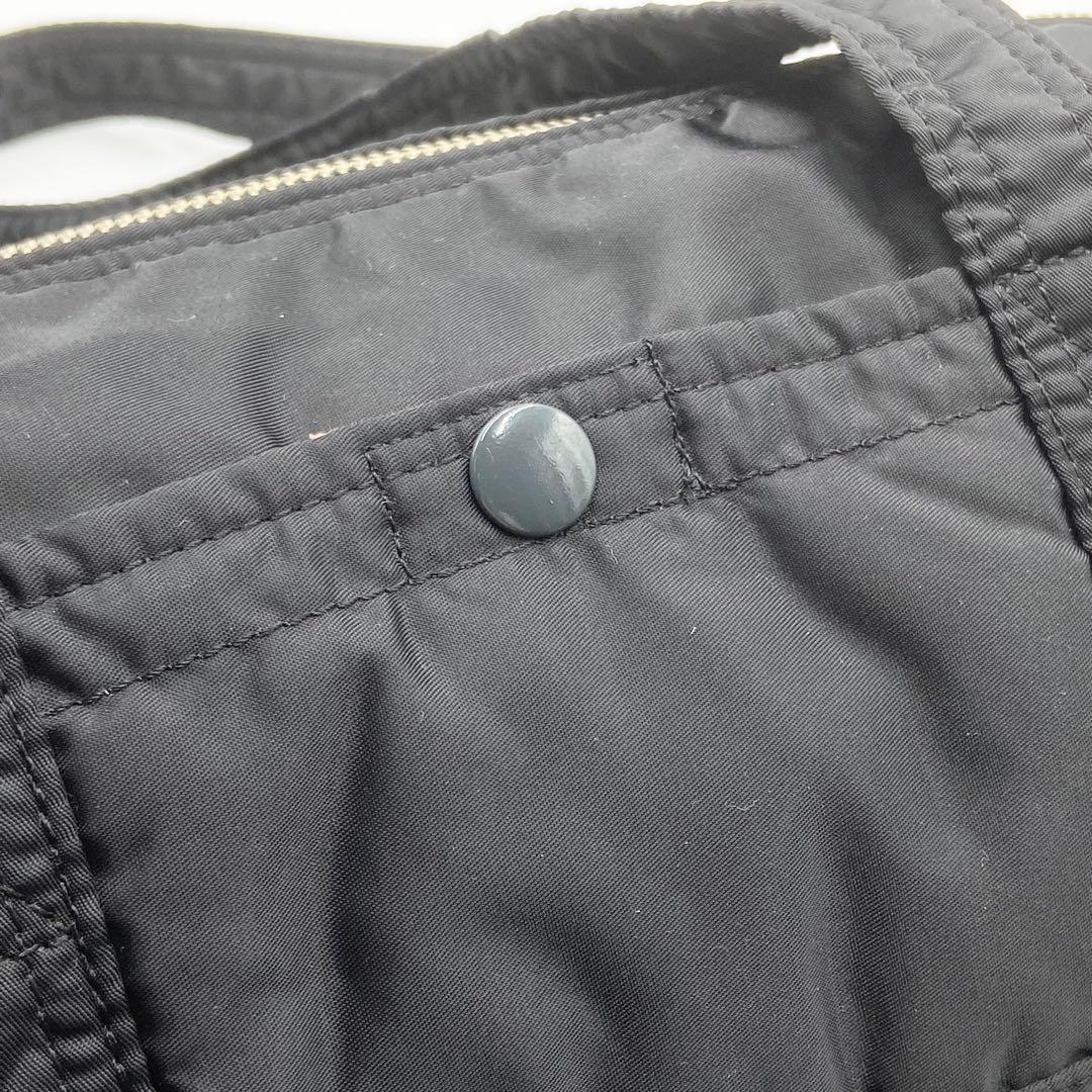 極美品　ポーター　タンカー　ミニボストンバッグ　ロゴ刺繍　ナイロン　ブラック