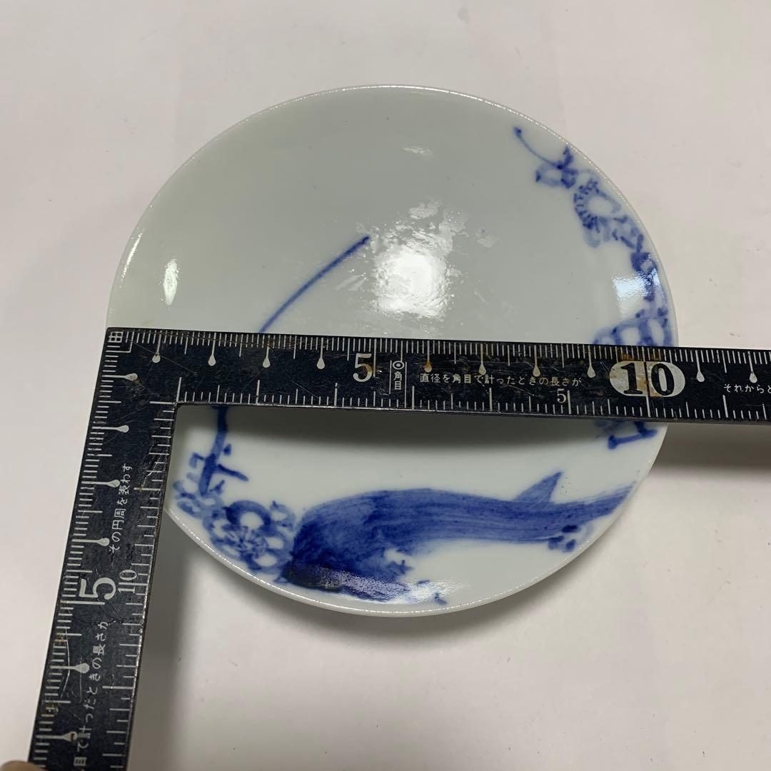 (3c) 青い花柄の平皿20枚セット