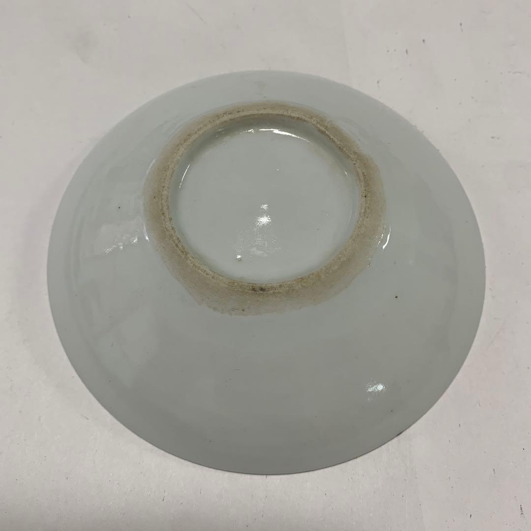 (3c) 青い花柄の平皿20枚セット