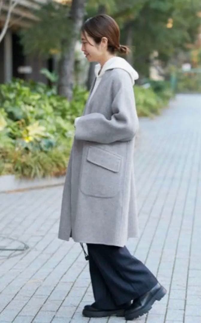 IENA イエナ 新品タグ付き モッサーダブルフェイスVネックコート 36