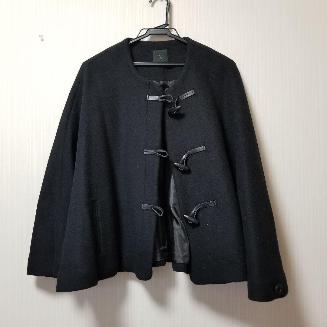 オオカミとフクロウ　ブラック ケープコート