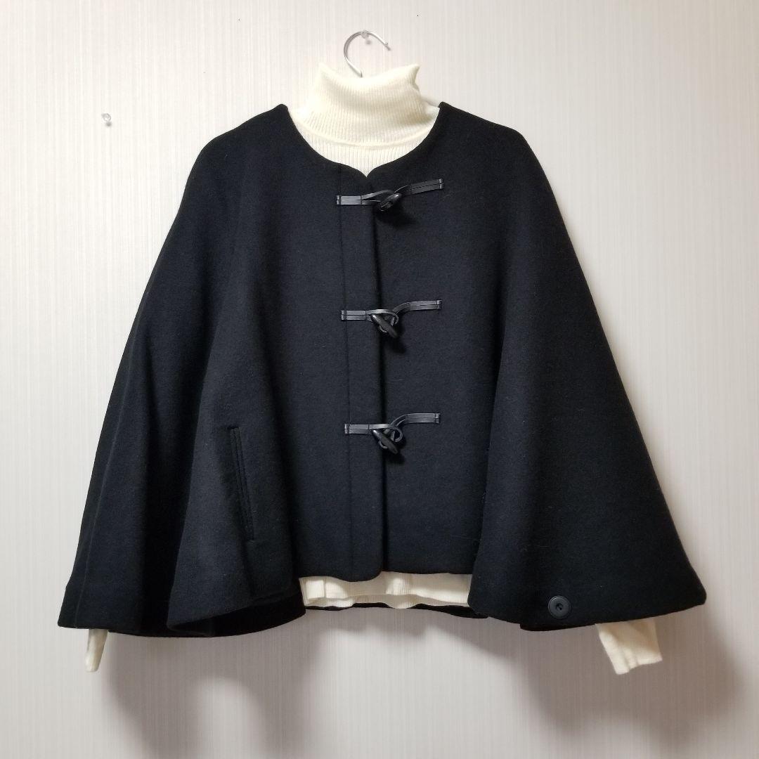 オオカミとフクロウ　ブラック ケープコート