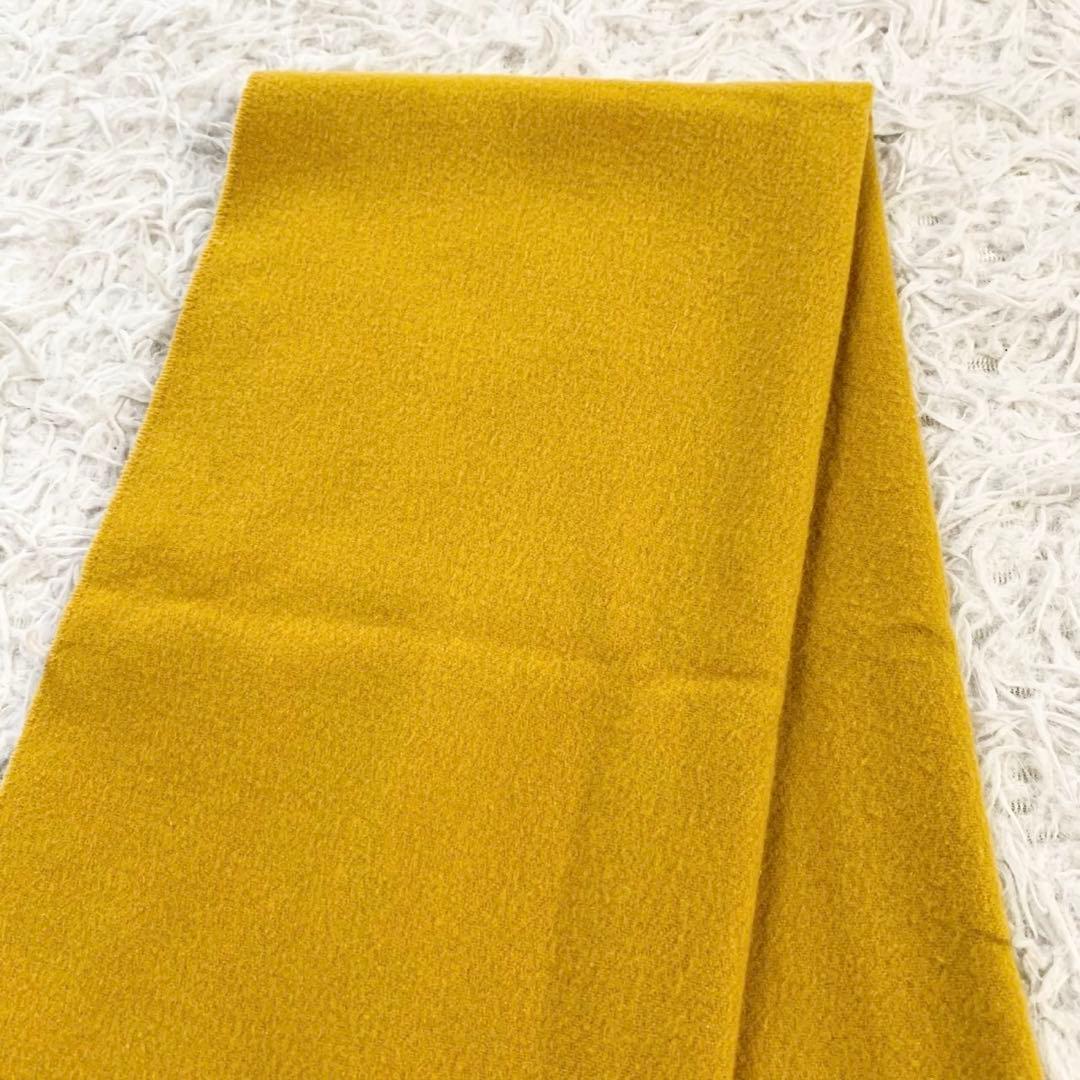 正規品　HERMES　エルメス　カシミヤ100%　ロゴ刺繍　マフラー　フリンジ