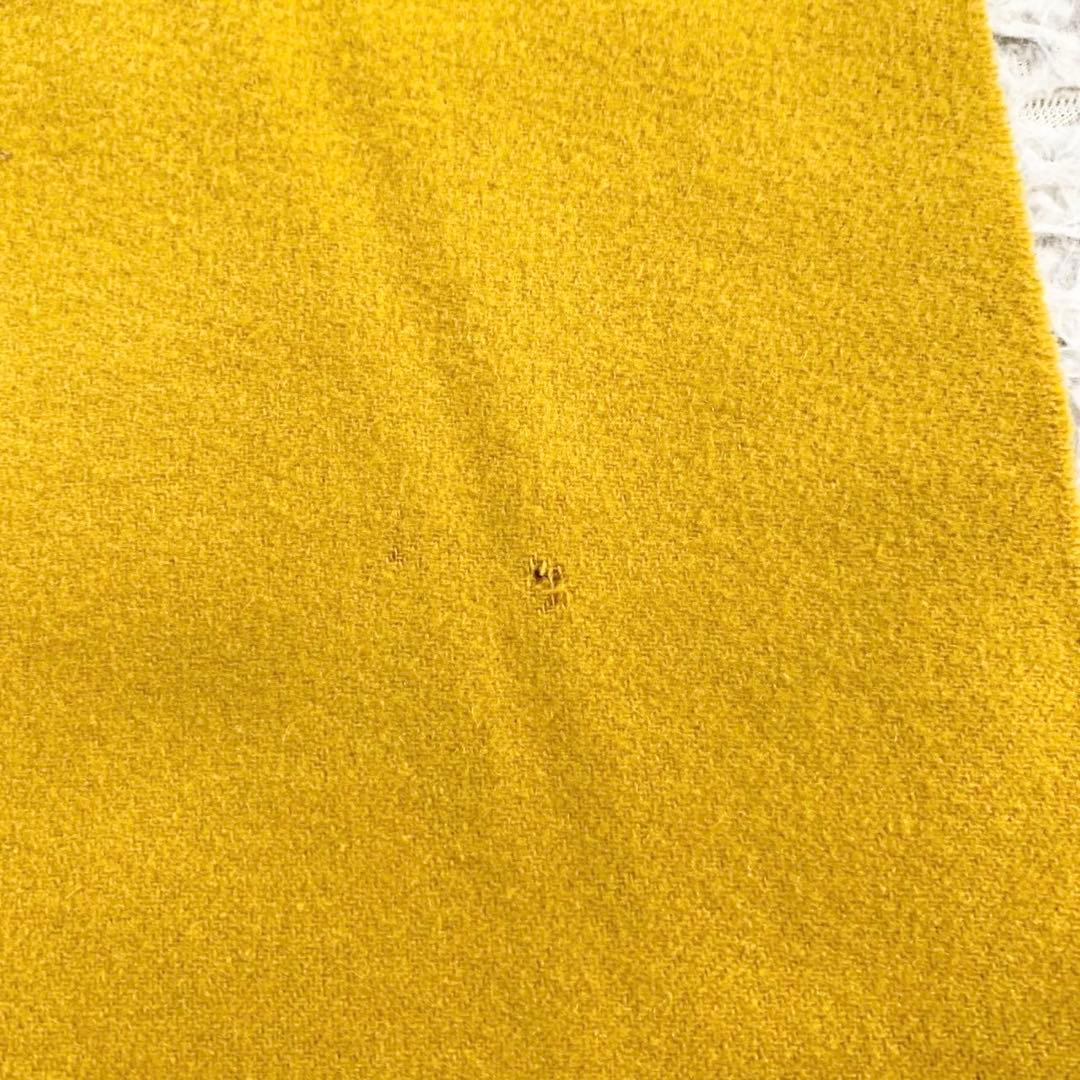 正規品　HERMES　エルメス　カシミヤ100%　ロゴ刺繍　マフラー　フリンジ