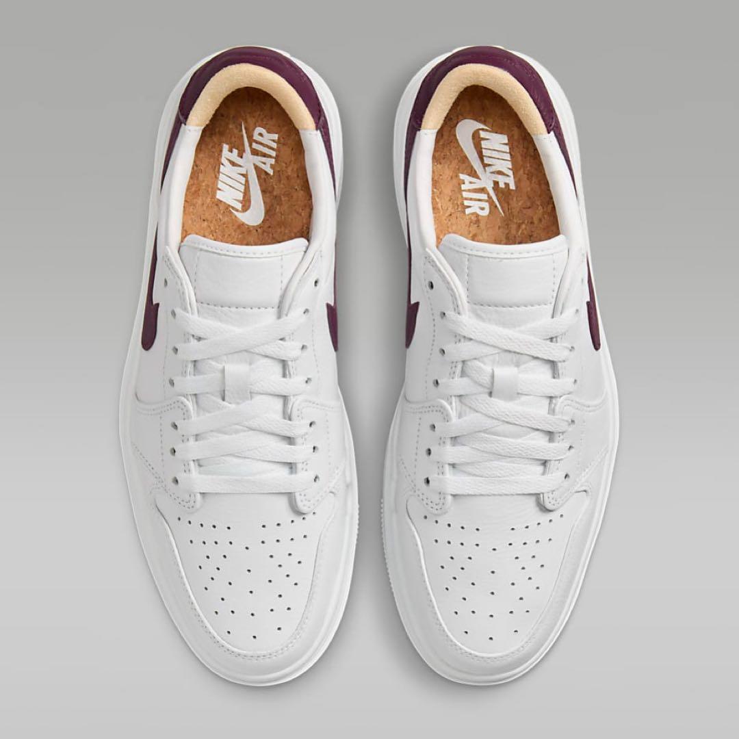 【新品23.5cm】NIKE｜エアジョーダン１｜ホワイト/ボルドー 厚底