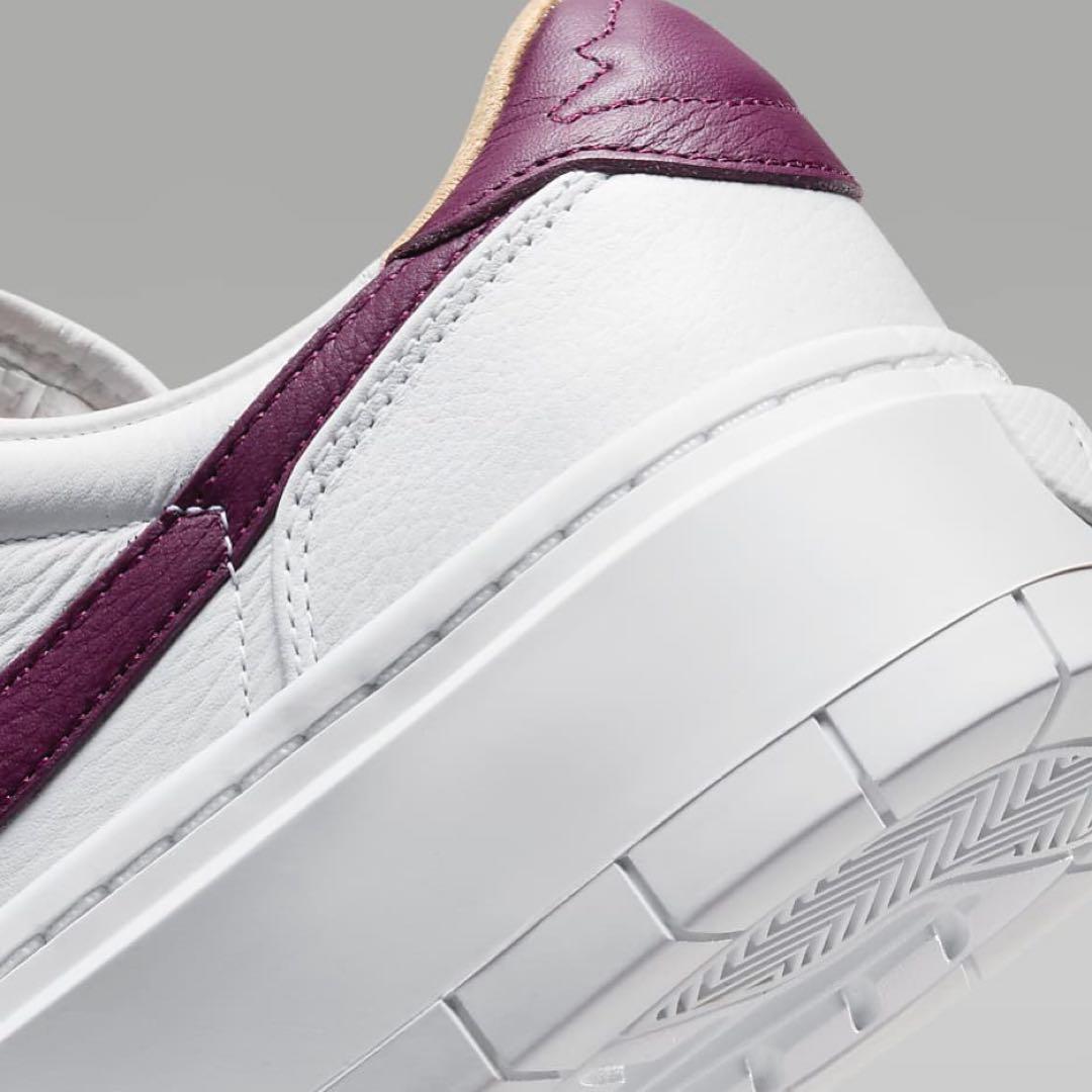 【新品23.5cm】NIKE｜エアジョーダン１｜ホワイト/ボルドー 厚底