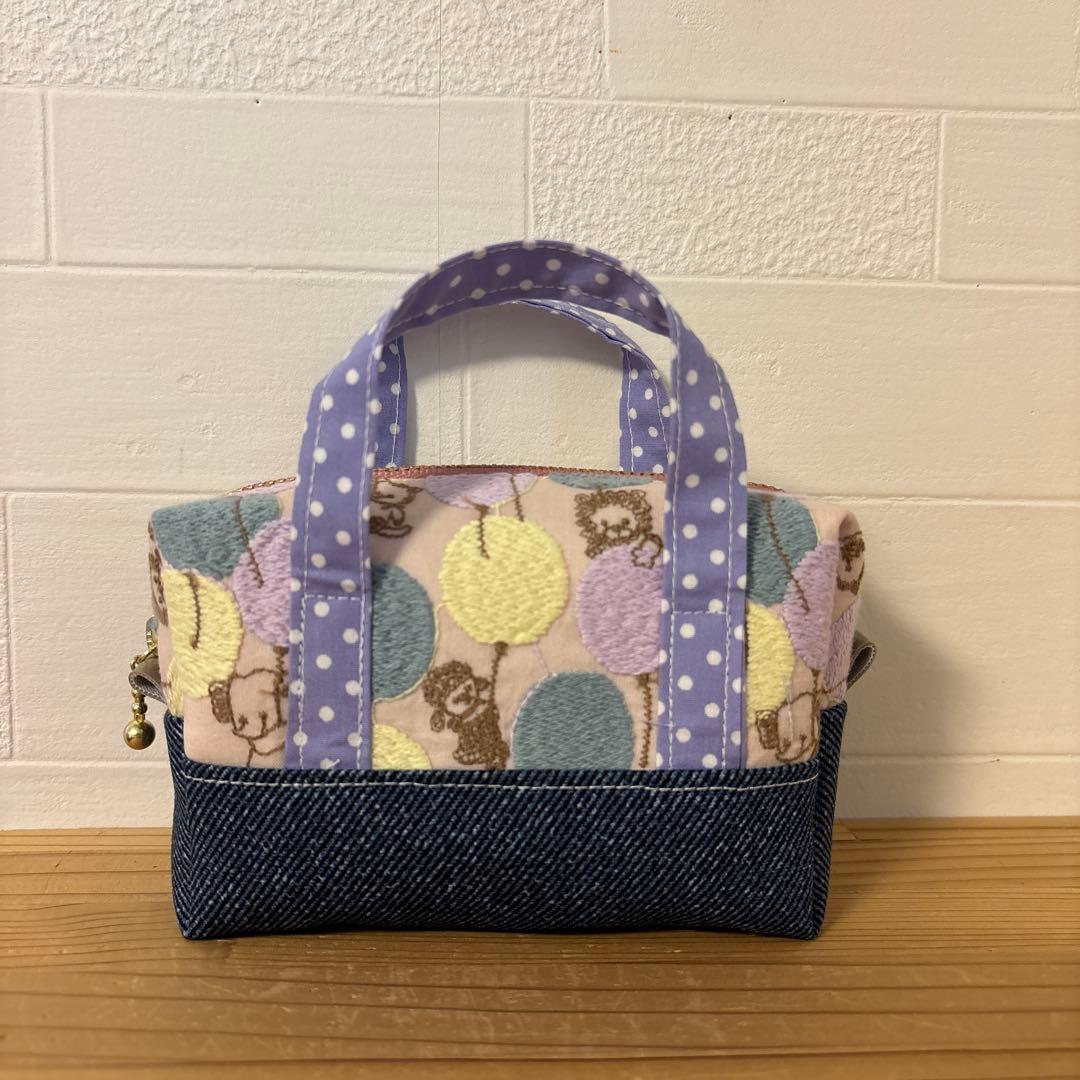 きまぐれSALE ユキエモン　巾着　12cmファスナーポーチ　ハンドメイド　お得