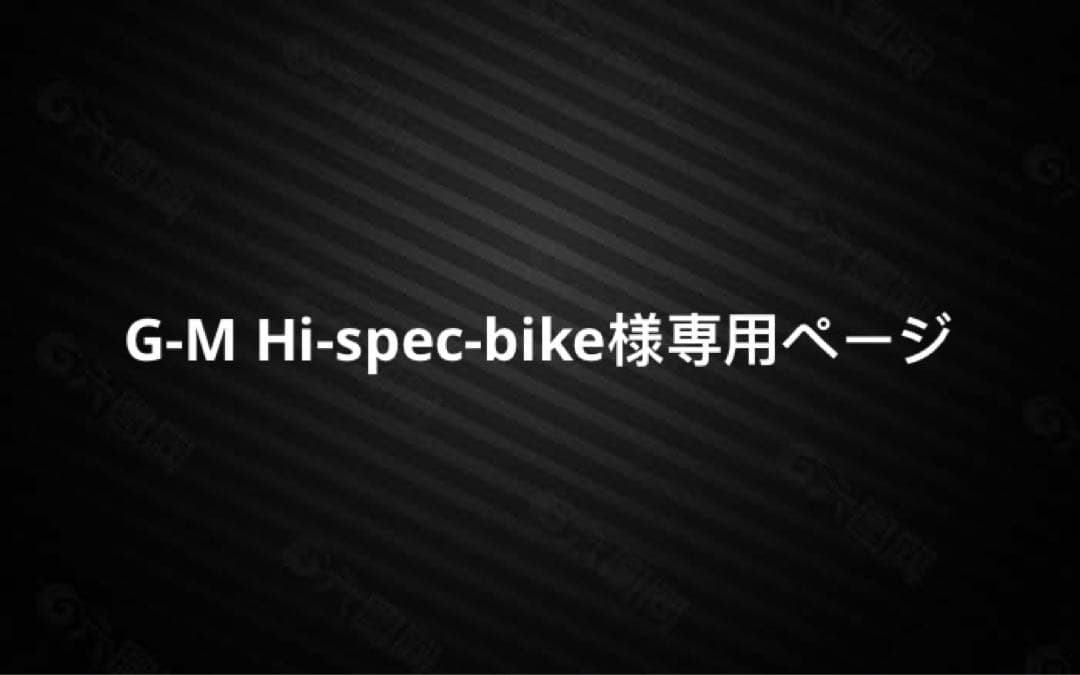 G-M Hi-spec-bikeページ
