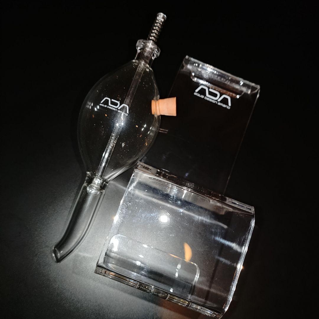 ADA APグラス 餌やり フードグラス アクリルスタンド付き