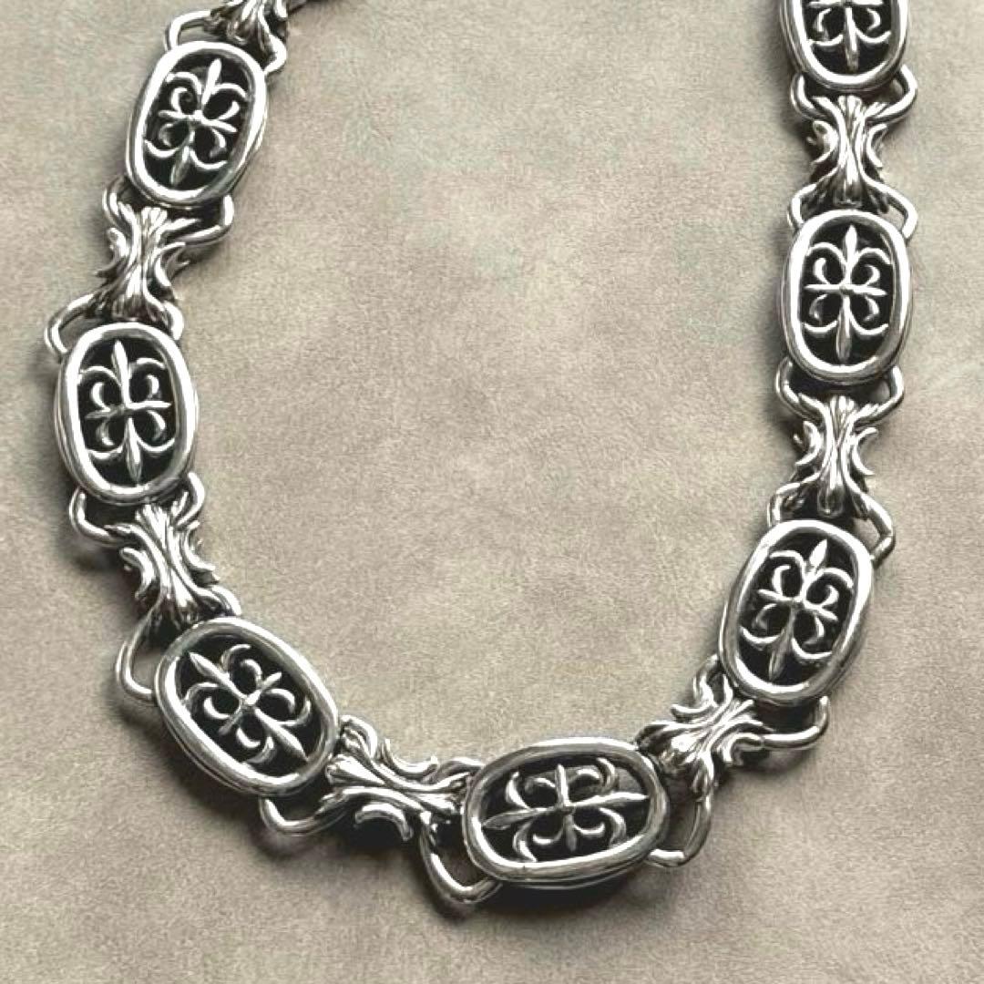 A&G エーアンドジー シルバー ウォレットチェーン クロスモチーフ