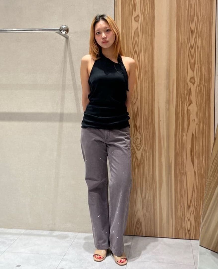 ATTISESSION ペイントパンツ　36 パープル