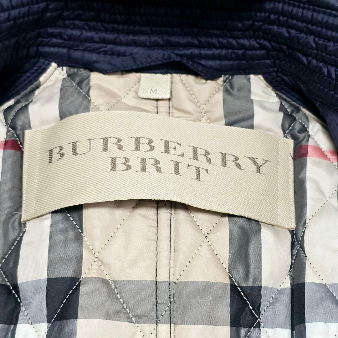 美品✨バーバリー ブリット キルティングコート ネイビー フード