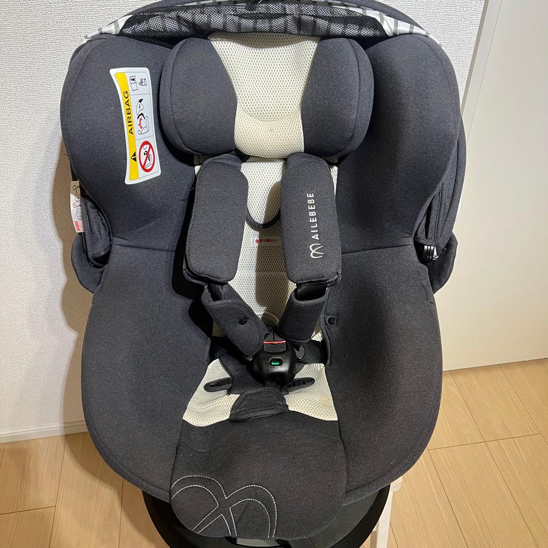 エールべべ クルット5i ブラックラテ ISO-FIX 回転式 良品