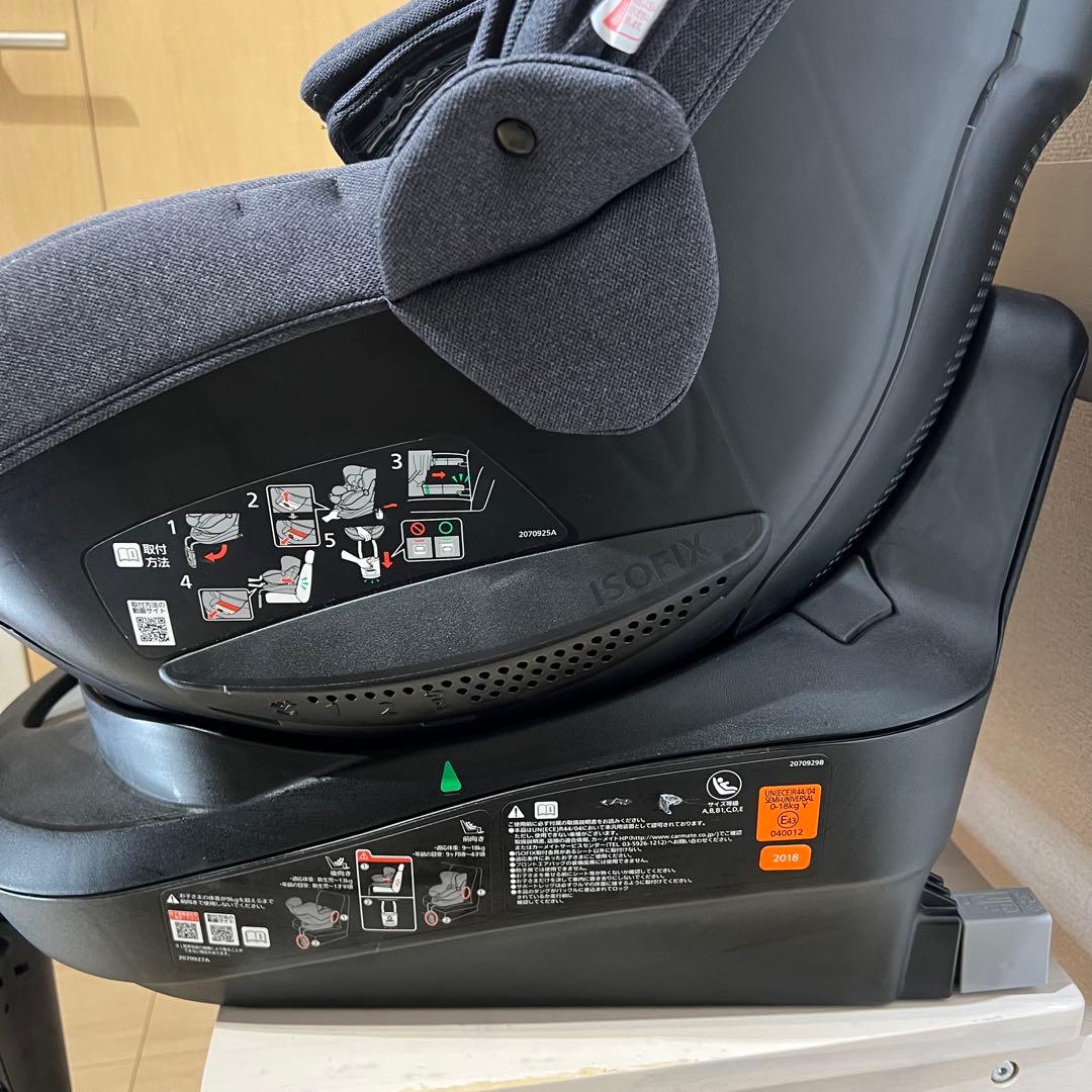 エールべべ クルット5i ブラックラテ ISO-FIX 回転式 良品
