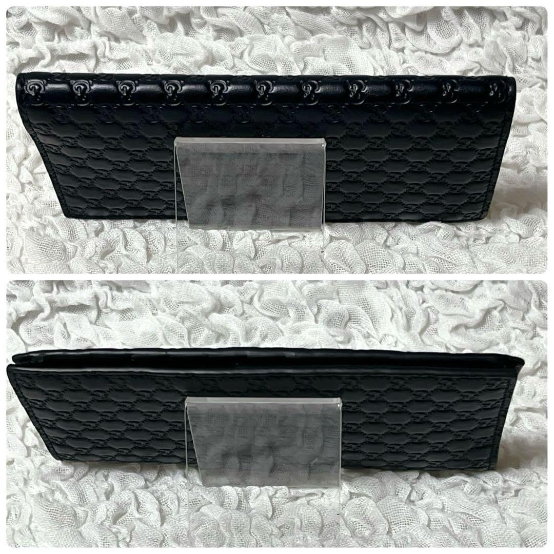 未使用級✨GUCCI グッチ GGマイクログッチシマ 総柄 レザー 二つ折り財布