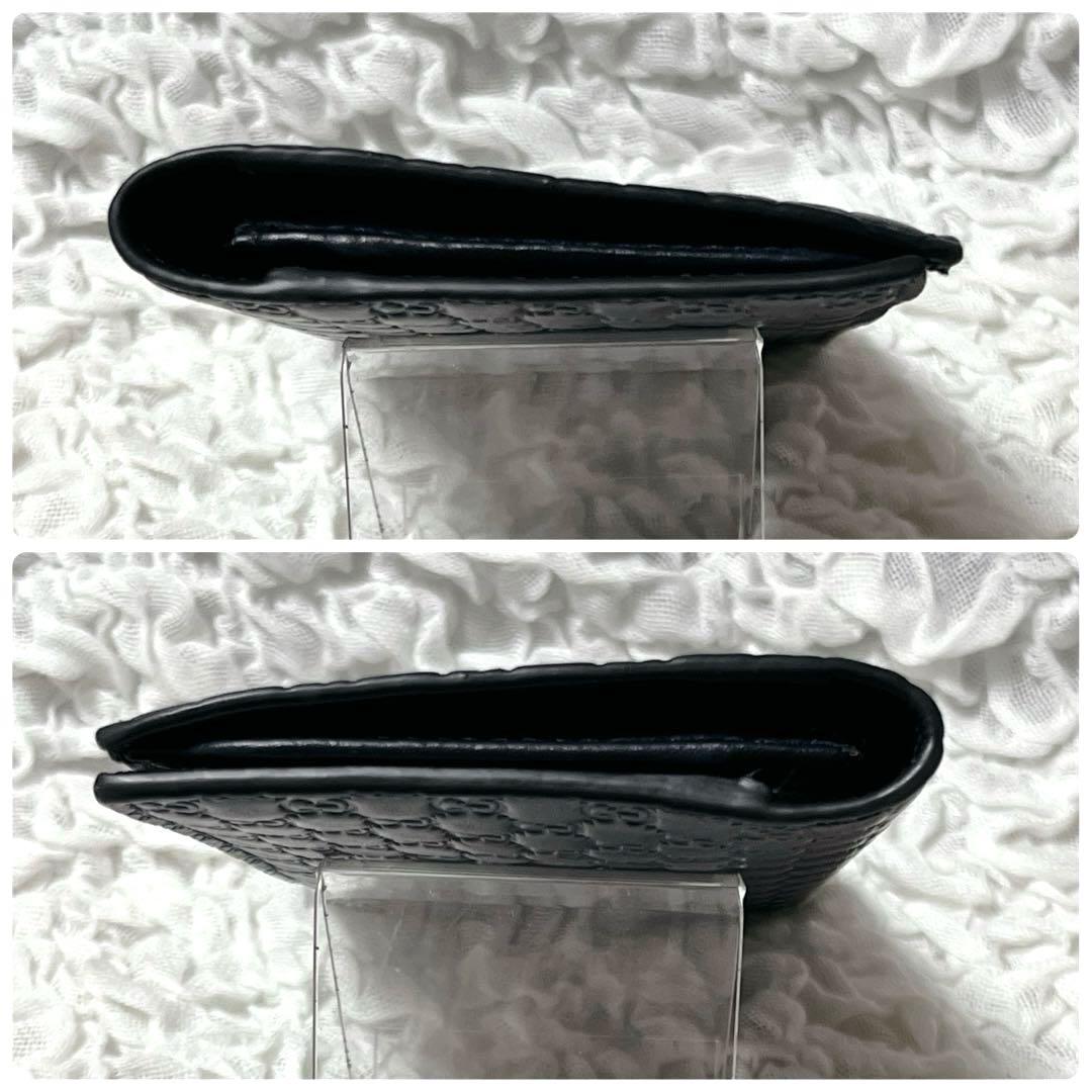 未使用級✨GUCCI グッチ GGマイクログッチシマ 総柄 レザー 二つ折り財布