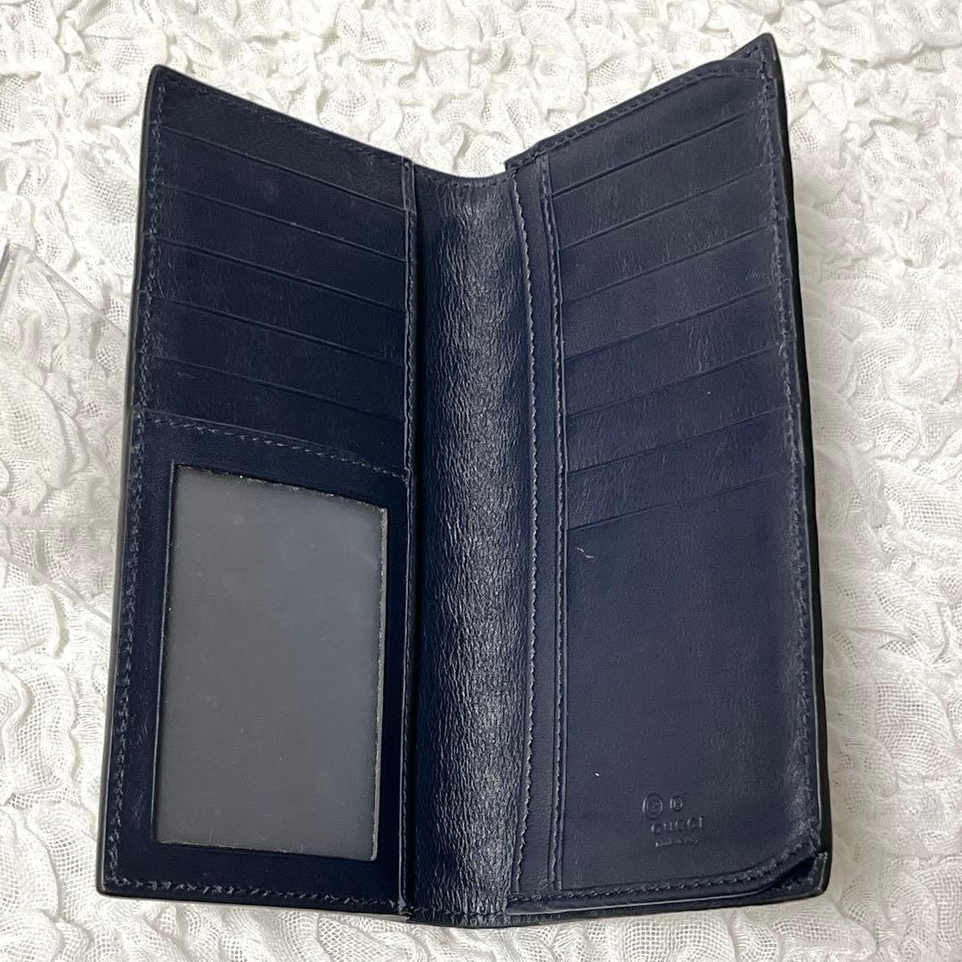 未使用級✨GUCCI グッチ GGマイクログッチシマ 総柄 レザー 二つ折り財布