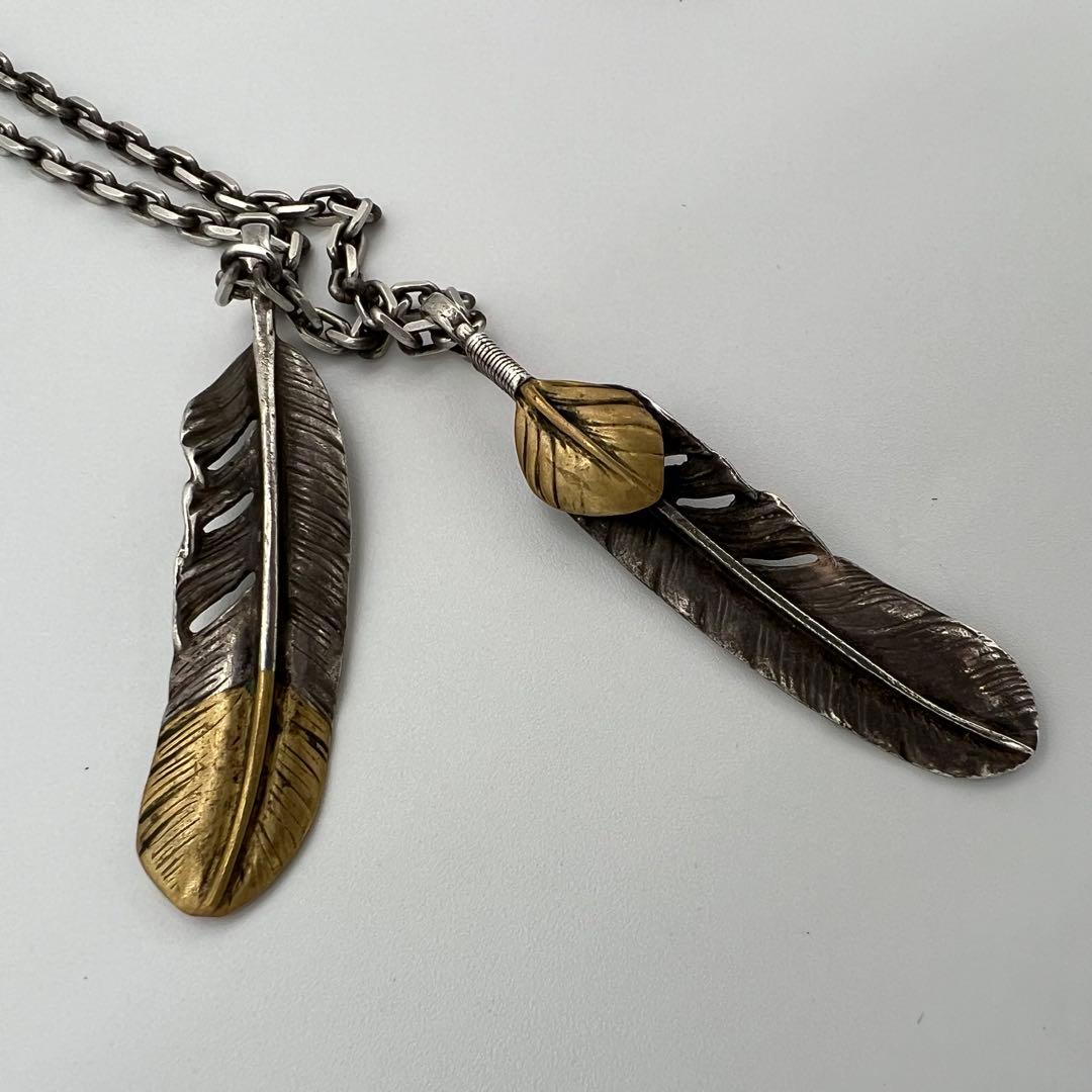 【貴重】シルバーネックレス/フェザーネックレスＳ925刻印