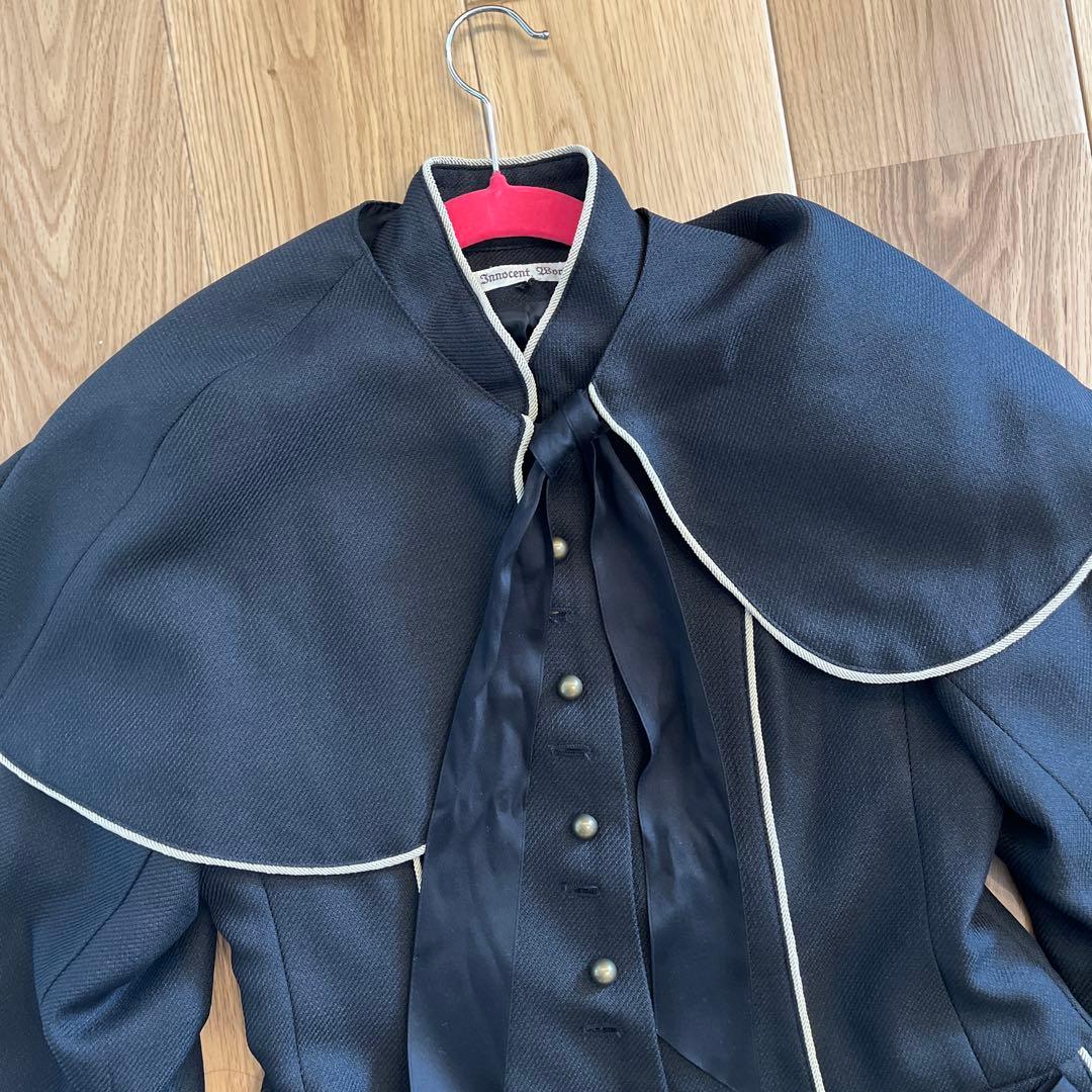 Innocent World ネイビー フリルコート