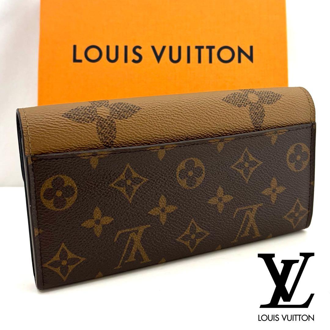 ルイヴィトン ポルトフォイユ・サラ ジャイアント モノグラム マロン 箱袋付