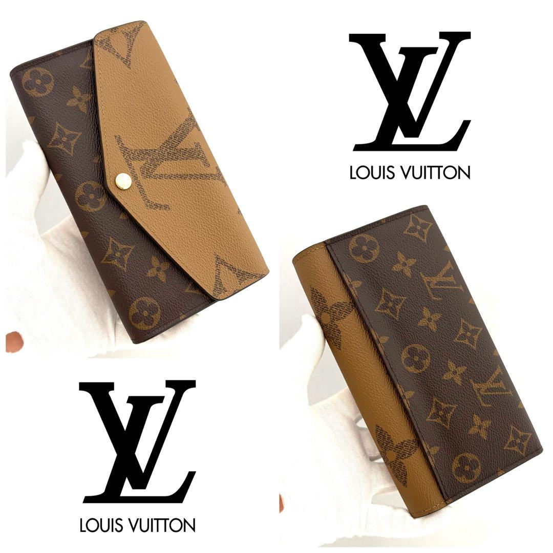 ルイヴィトン ポルトフォイユ・サラ ジャイアント モノグラム マロン 箱袋付