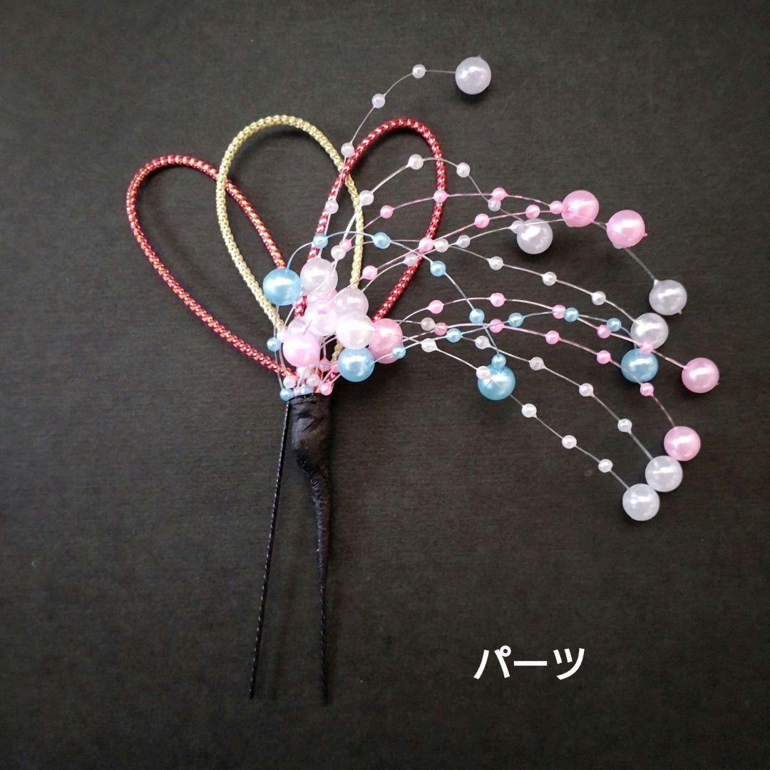 七五三髪飾り　カラフル　つまみ細工　和装　成人式　髪飾り