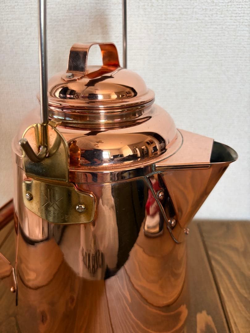 【新ロゴ／美品】ファイヤーサイド　グランマーコッパーケトル小　箱付き