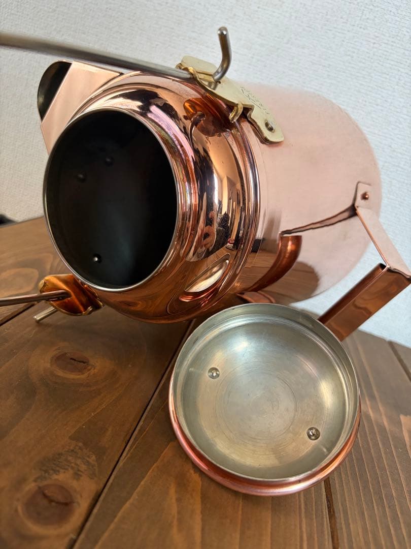 【新ロゴ／美品】ファイヤーサイド　グランマーコッパーケトル小　箱付き