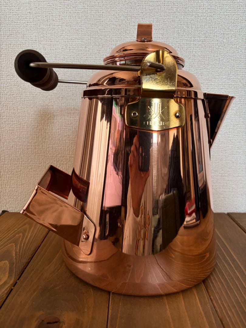 【新ロゴ／美品】ファイヤーサイド　グランマーコッパーケトル小　箱付き